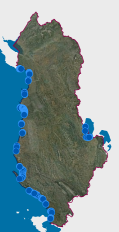 Graphic overview for Environmental monitoring infrastructure, Coastal waters microbiological monitoring network, 2020 washout