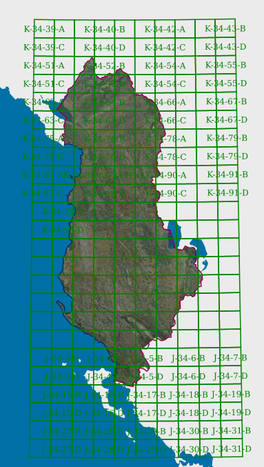 Graphic overview for Map Nomenclature 1:50000