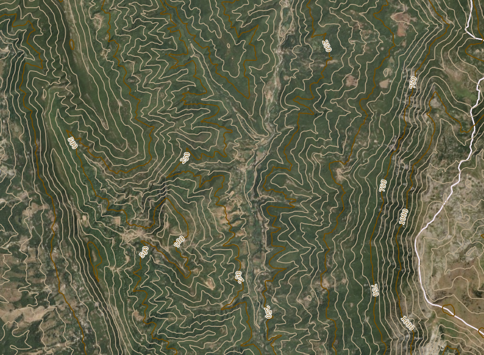 Graphic overview for Digital Terrain Model, Isoipse