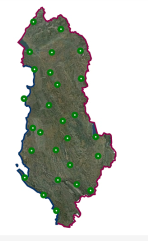 Graphic overview for Active State GNSS Network "ALBCORS"