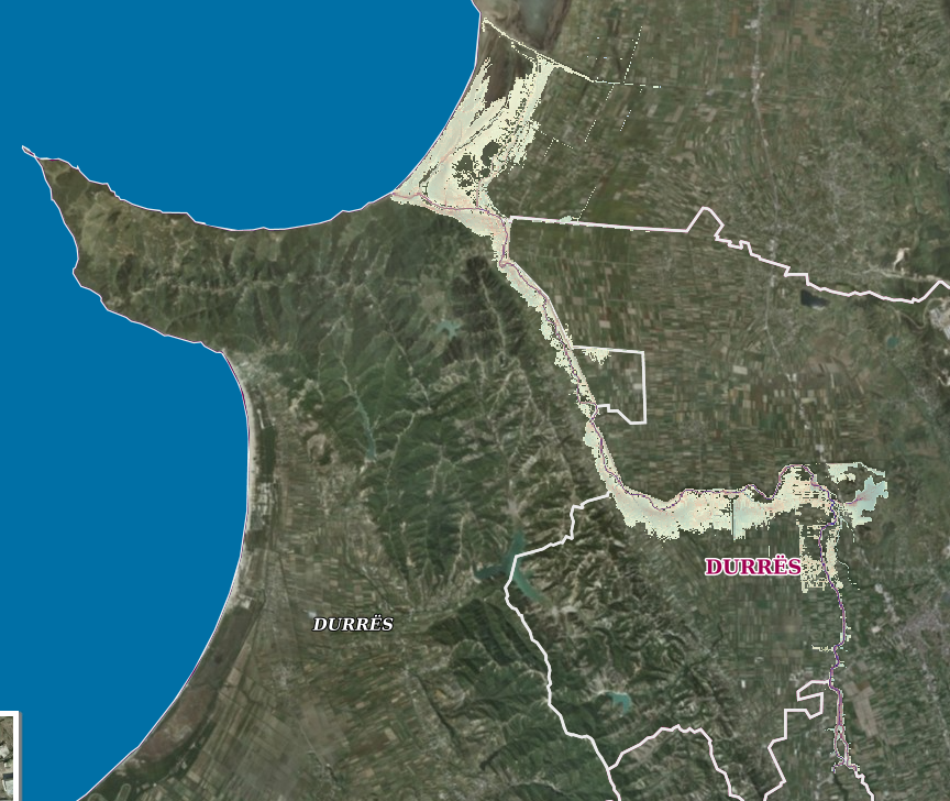Graphic overview for Flood Risk Map, Ishëm Basin