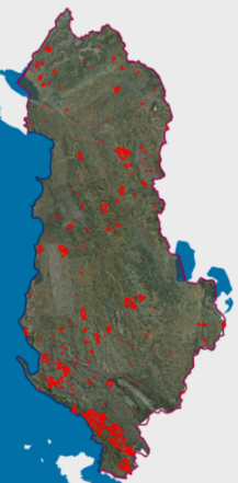 Graphic overview for Areas with natural hazards, Fires 2025