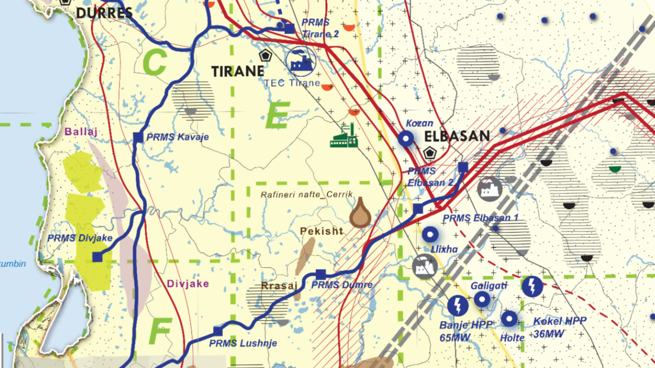 Graphic overview for National General Plan, Energy Infrastructure