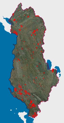 Graphic overview for Areas with natural hazards, Fires 2024