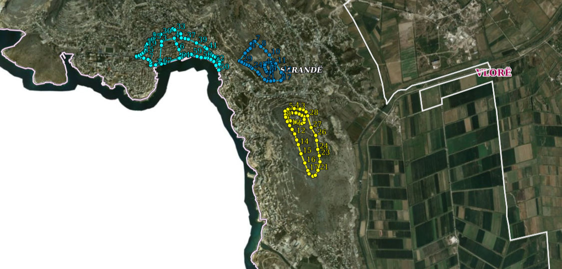 Graphic overview for VKM No. 730, dated 13.12.2023, Historical Center of the City of Saranda, the Lëkurës Castle and the Monastery of 40 Saints.