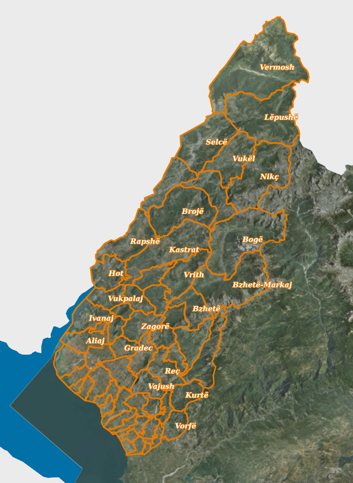Graphic overview for Order 5 (Towns and Villages), Malësi e Madhe Municipality