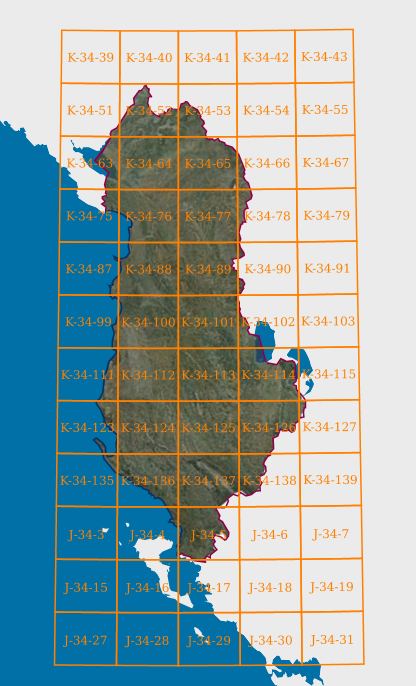 Graphic overview for Map Nomenclature 1:100000