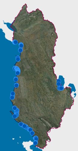 Graphic overview for Environmental monitoring infrastructure, Coastal waters microbiological monitoring network, 2023