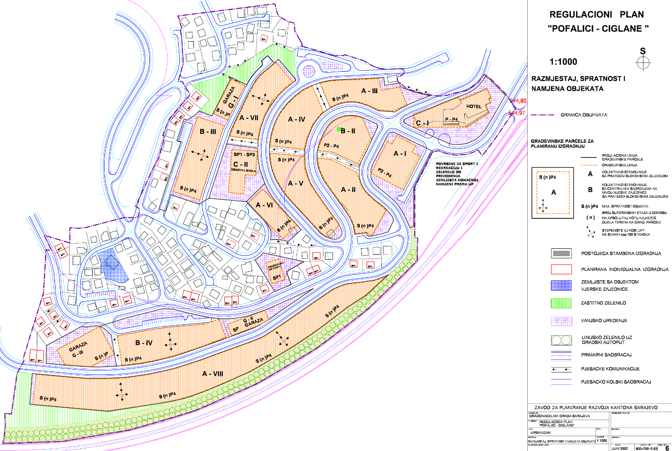 Graphic overview for Regulatory plan "Pofalići - Ciglane"