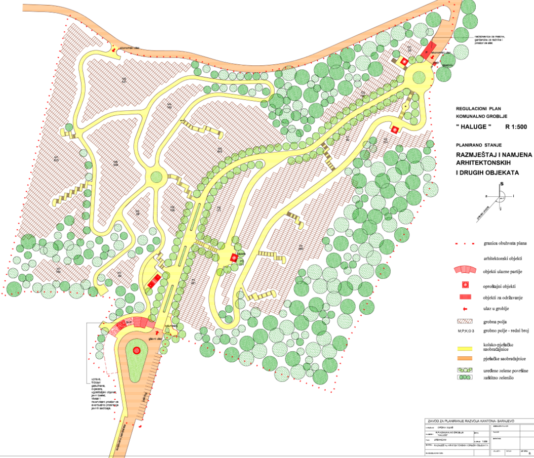 Graphic overview for Regulatory plan "Haluga Municipal Cemetery"