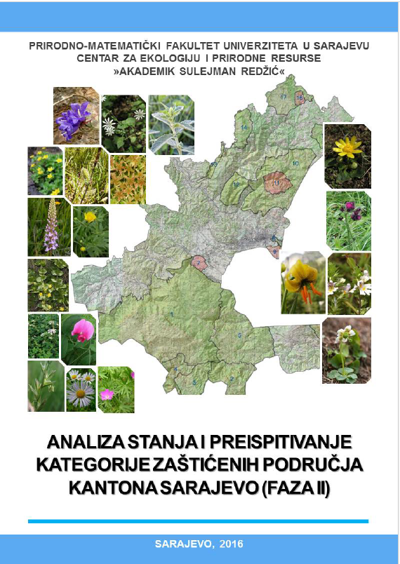 Graphic overview for Analysis of the situation and review of the category of protected areas in the Sarajevo Canton (PHASE II)