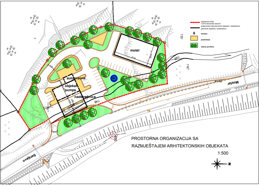 Graphic overview for Urban project "Lato - gas station"