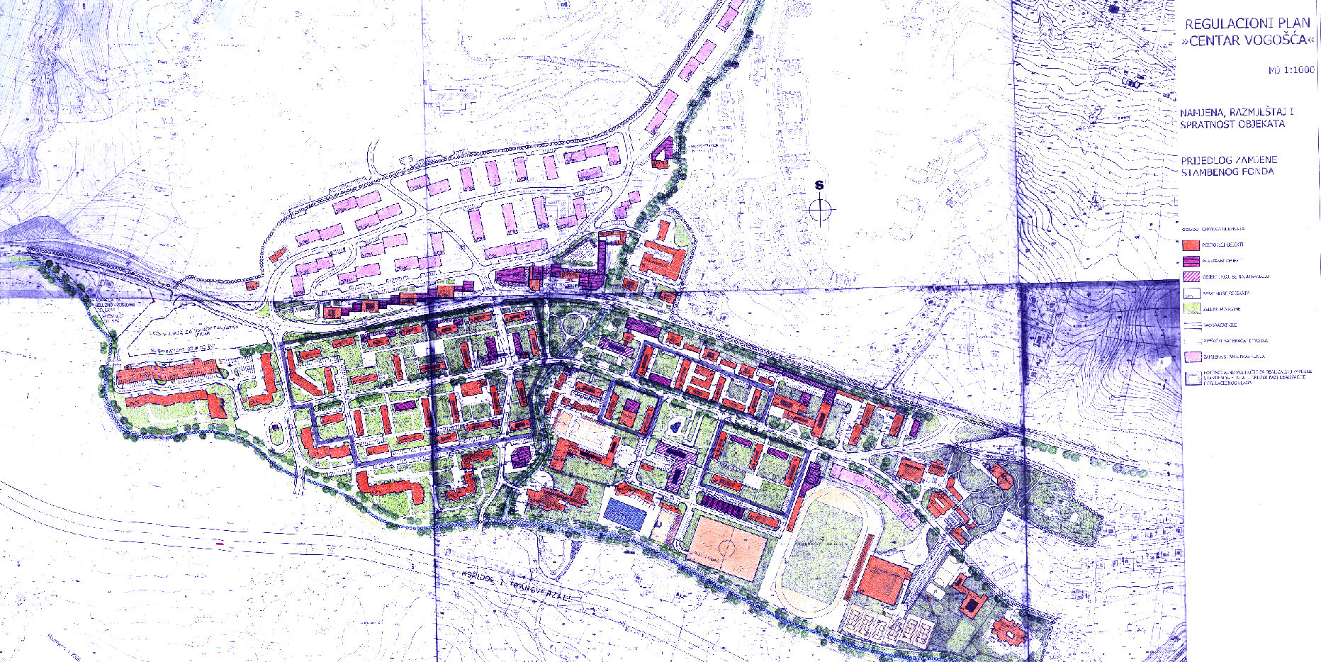 Graphic overview for Regulatory plan "Vogošća Center"