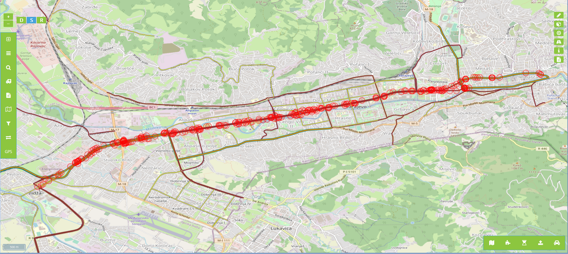 Graphic overview for Billboards in the protective zone of road communication under the jurisdiction of the Road Directorate of the Sarajevo Canton