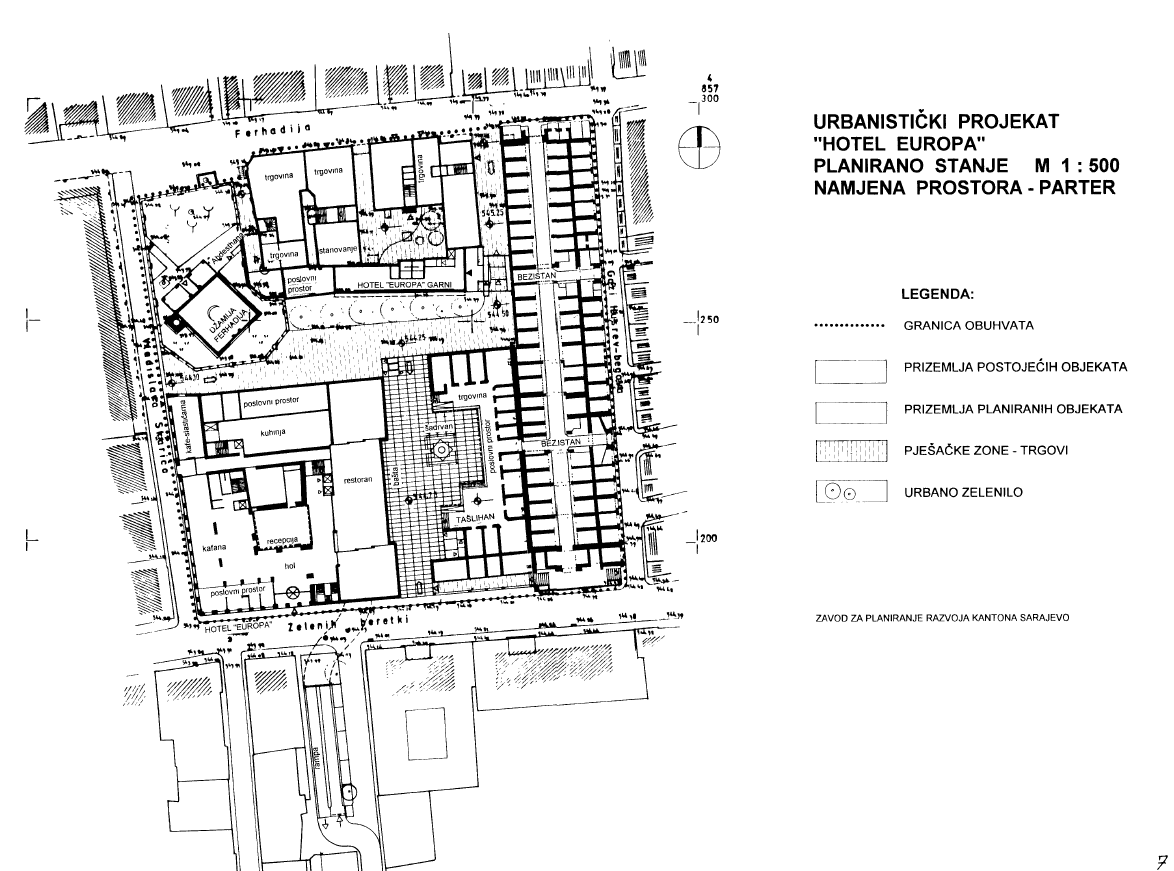 Graphic overview for Urban project "Hotel Europa"