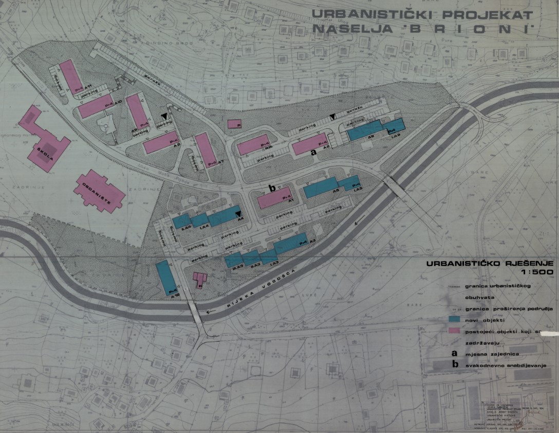 Graphic overview for Urban planning project "Residential settlement Brioni"
