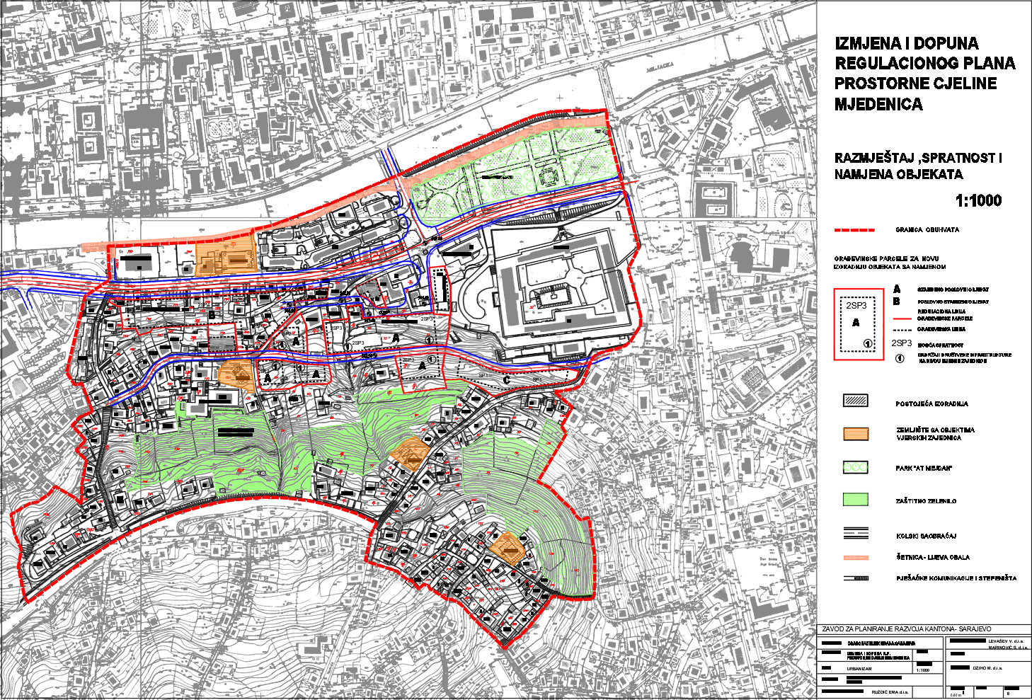 Graphic overview for Amendments and supplements to the regulatory plan "Spatial Unit Mjedenica"