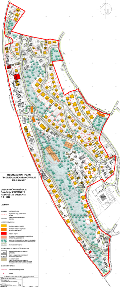 Graphic overview for Regulatory plan "Individual housing Rajlovac"