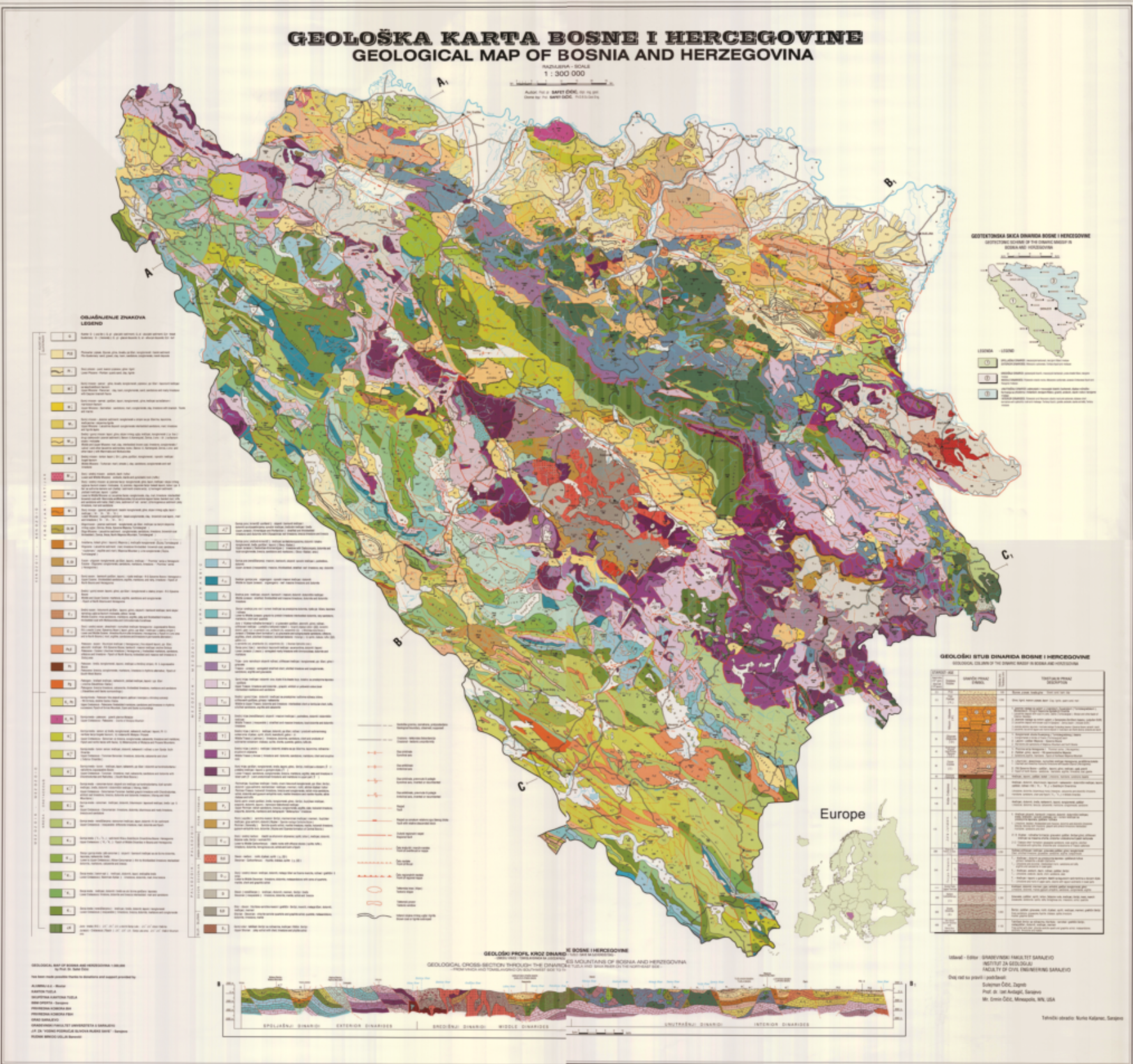 Graphic overview for Geological map of Bosnia and Herzegovina