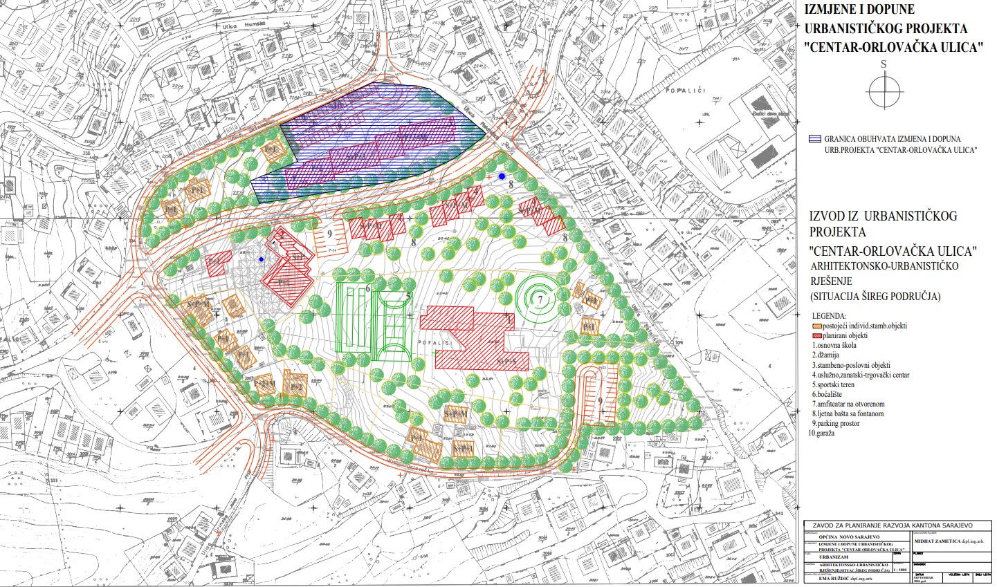 Graphic overview for Urban project "Center-Orlovačka Street"