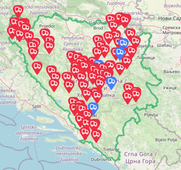 Graphic overview for Landfills for waste disposal in the territory of the Federation of BiH