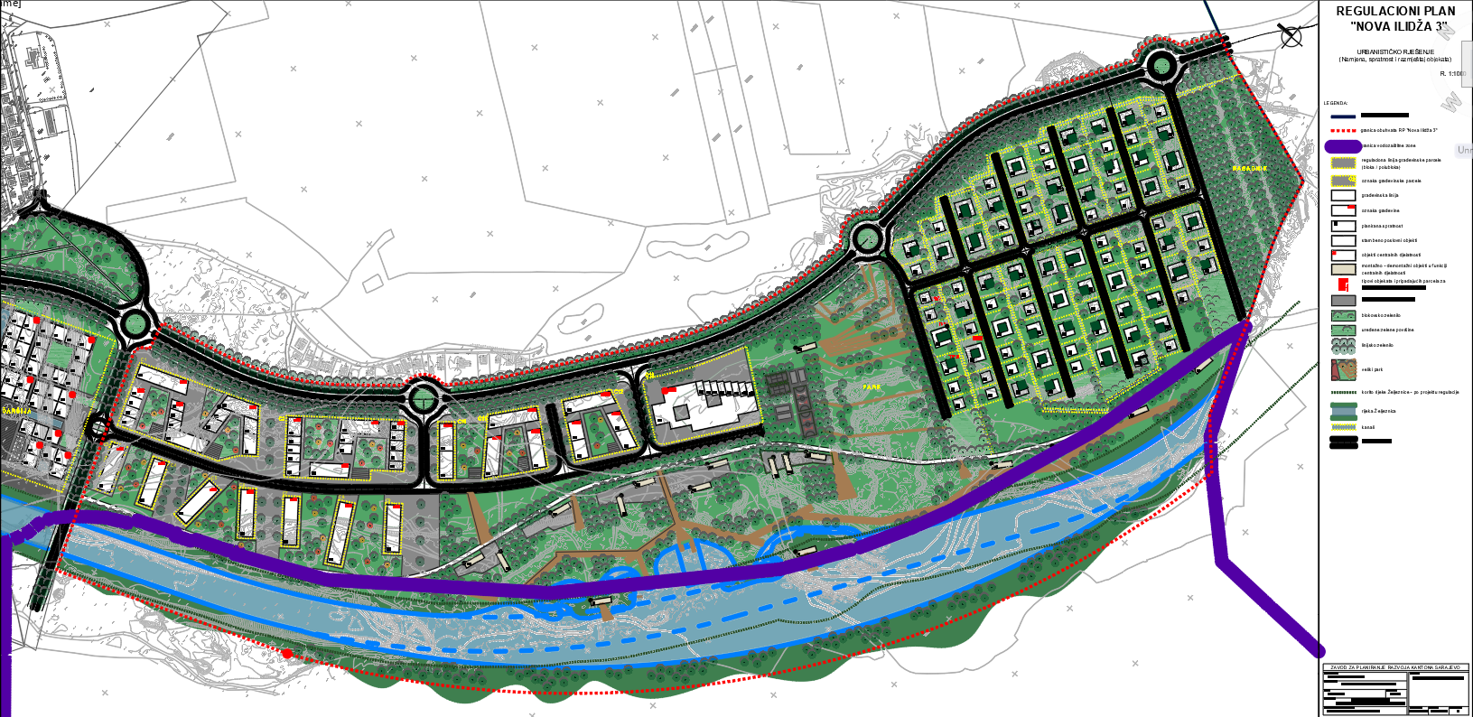 Graphic overview for Regulatory plan "Nova Ilidža 3"