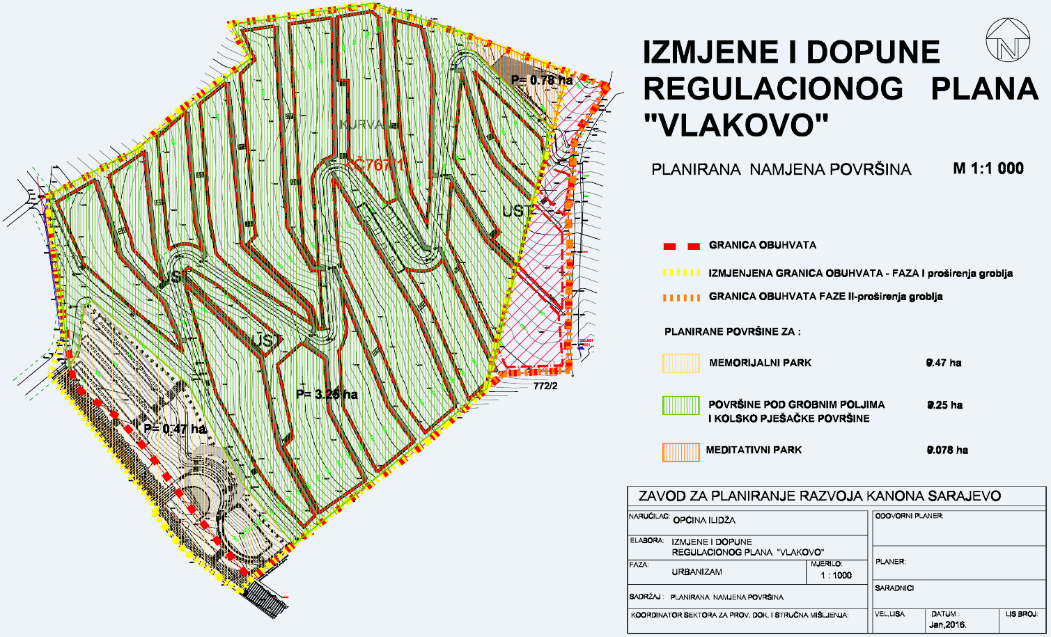 Graphic overview for Regulatory plan "Vlakovo" amendments