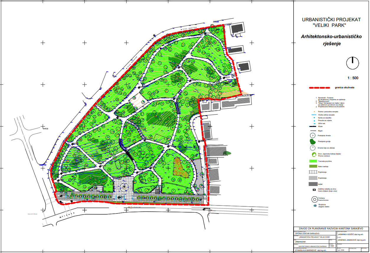 Graphic overview for Urban planning project "Great Park"