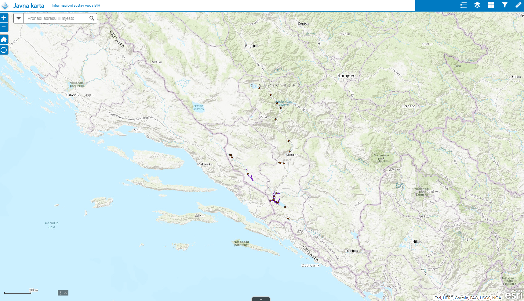 Graphic overview for Water structures AVP Adriatic Sea