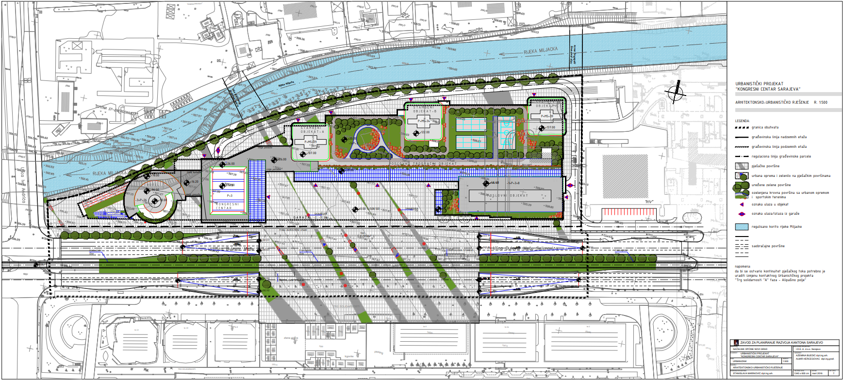 Graphic overview for Urban project "Sarajevo Congress Center"