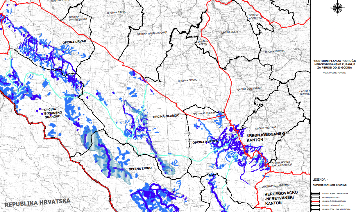 Graphic overview for Spatial plan of Herceg-Bosnia County for a period of 20 years