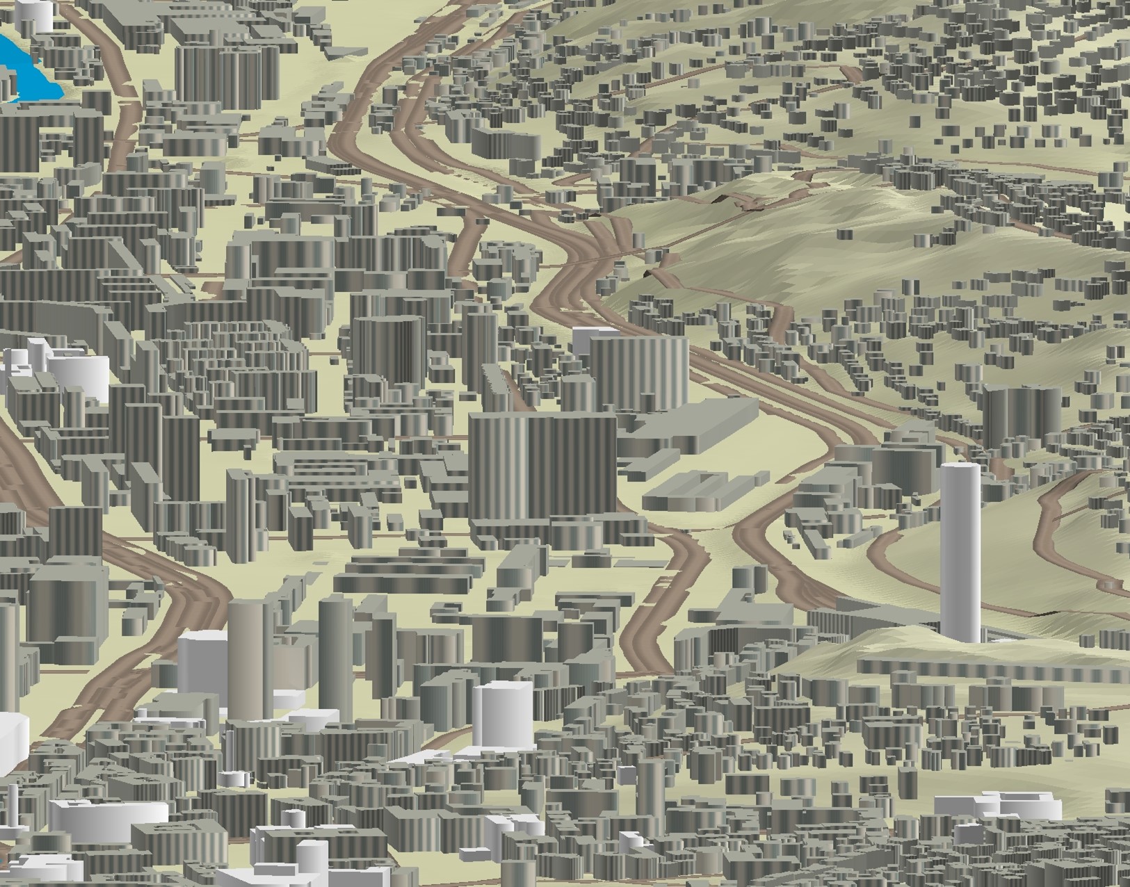 Graphic overview for 3D objects of Urban Areas of Sarajevo Canton