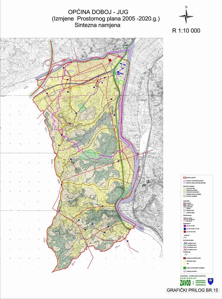 Graphic overview for Spatial Plan of the Municipality of Doboj Jug 2005-2020 (2025)