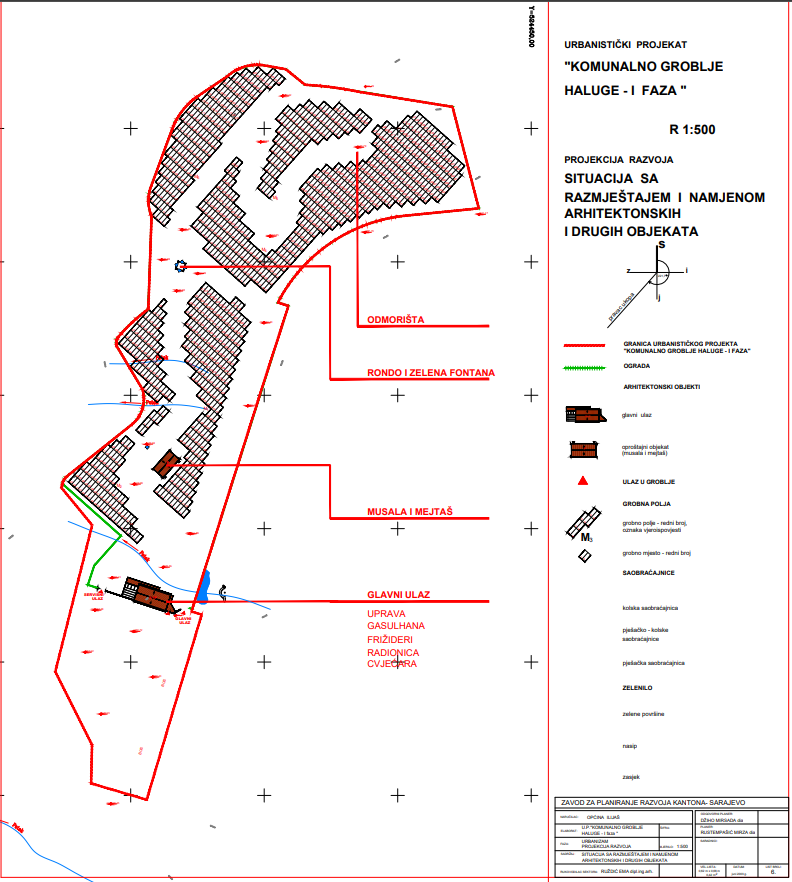 Graphic overview for Urban planning project "Haluga Municipal Cemetery" Phase I