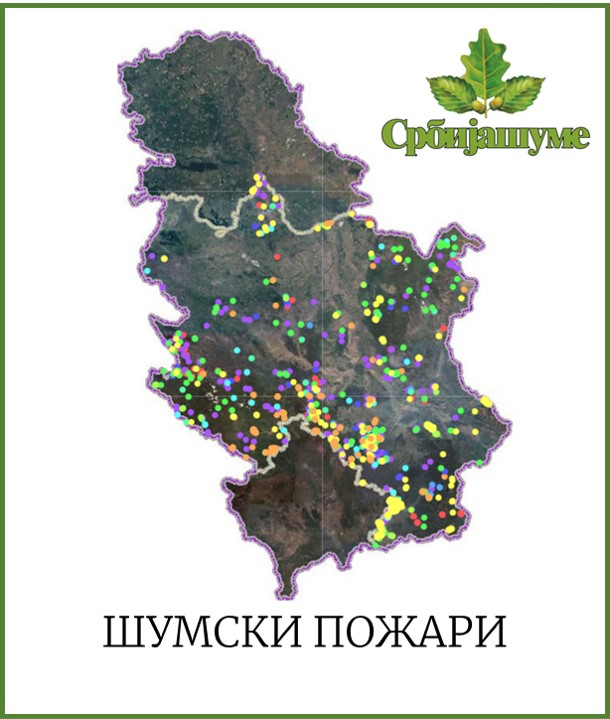 Graphic overview for History of forest fires SE Srbijašume