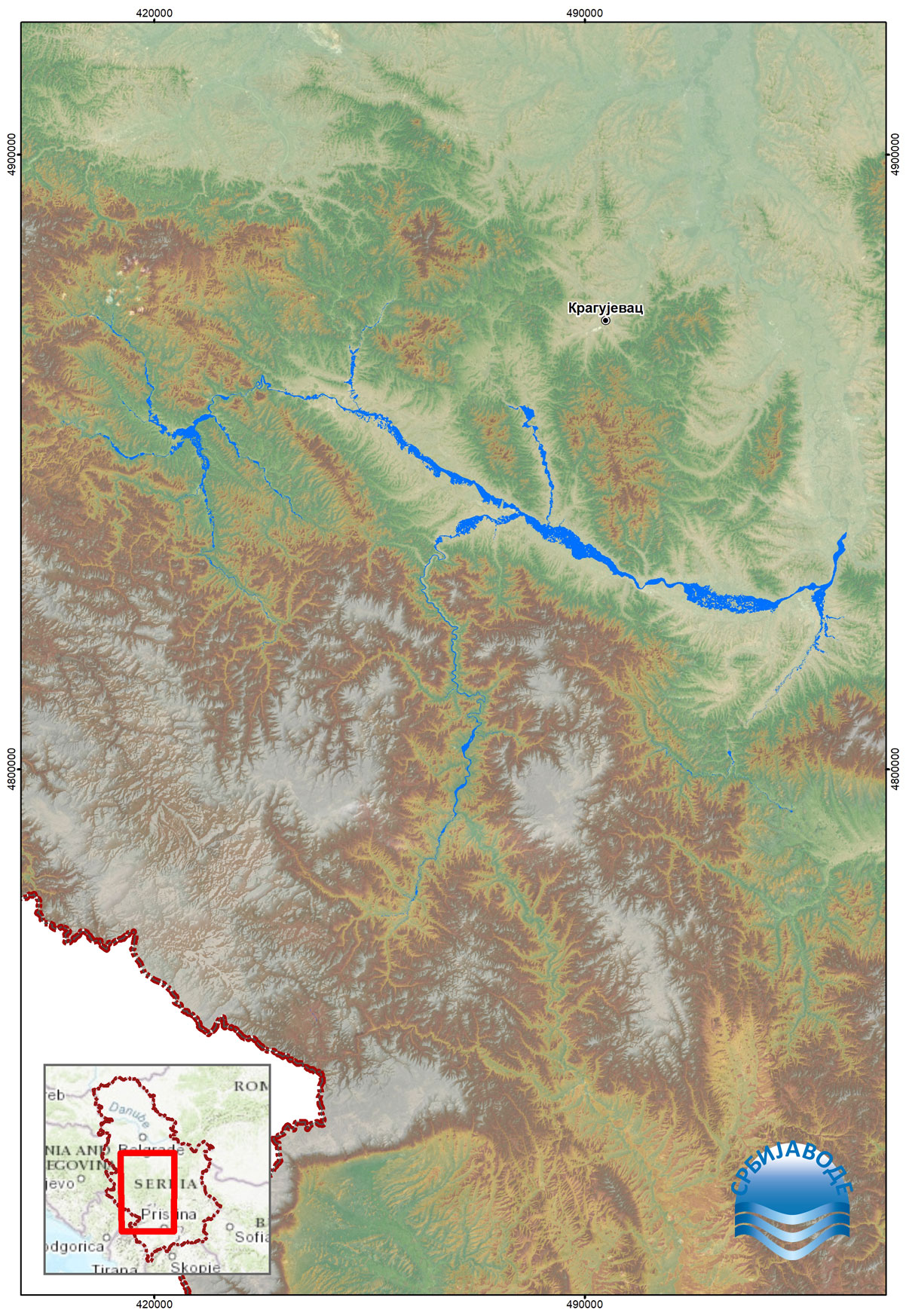 Graphic overview for Infrastructure program for integrated water management, Zapadna Morava, Tamis