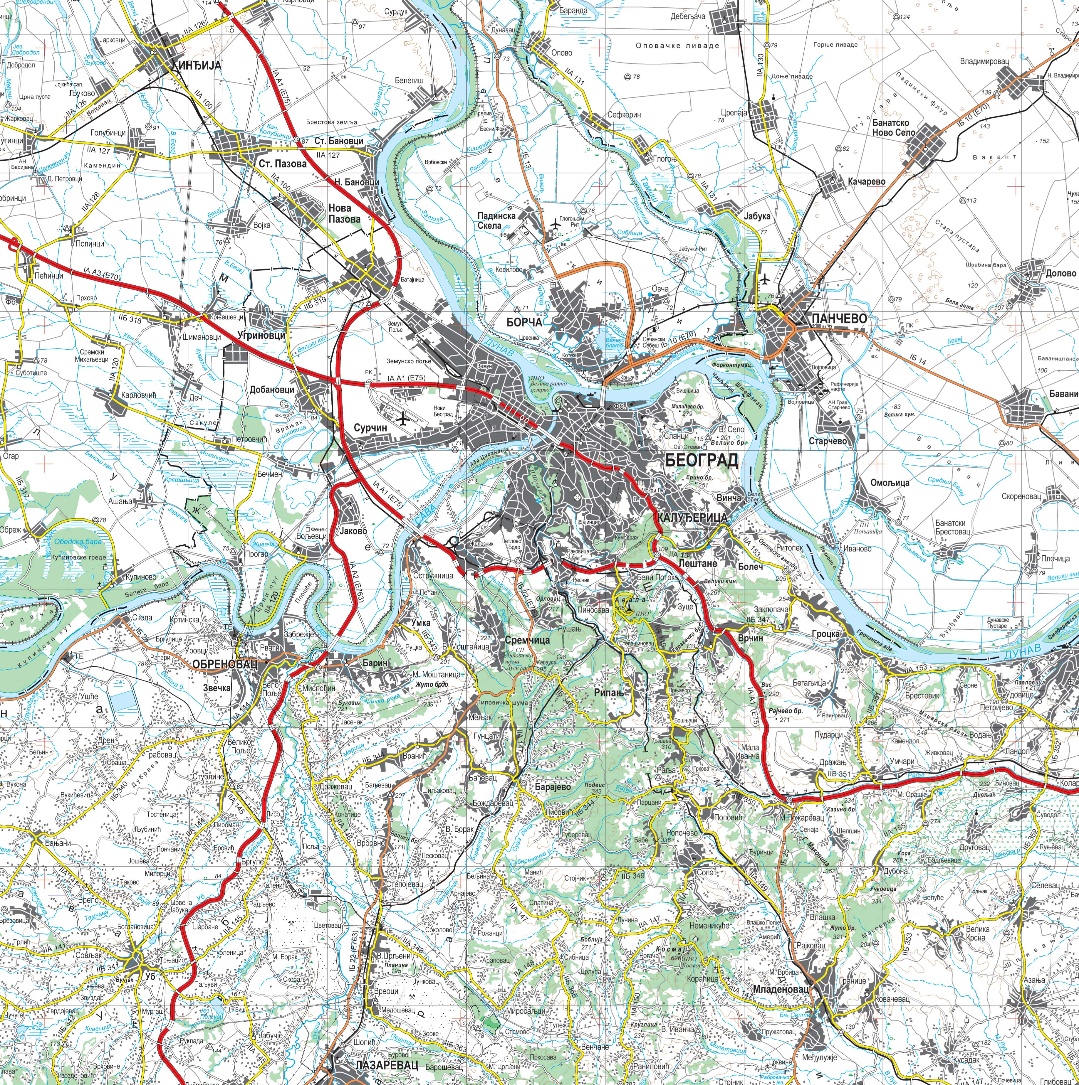 Graphic overview for Topographic map at a scale of 1 : 250 000